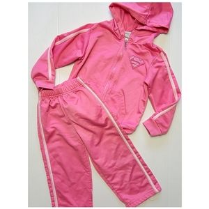 SUPERGIRL 2 Piece Tracksuit Set Size 2T